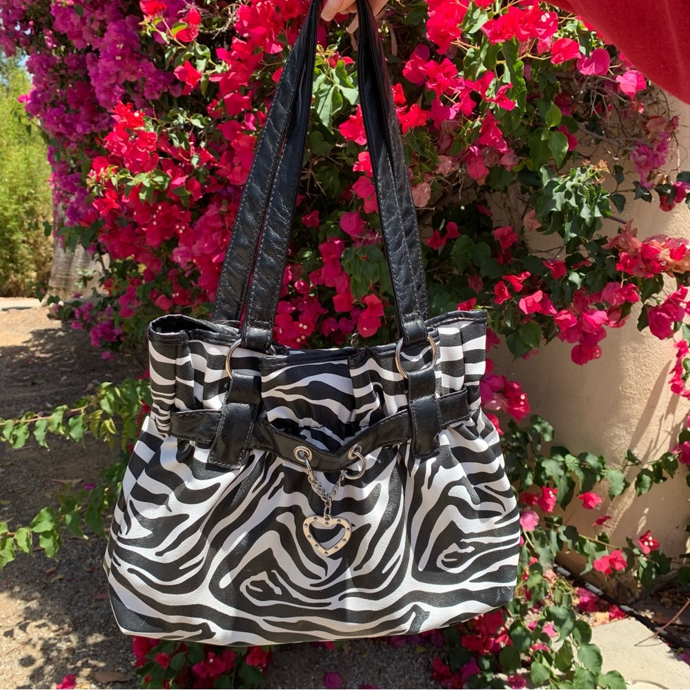 Vintage Y2K Zebra Purse